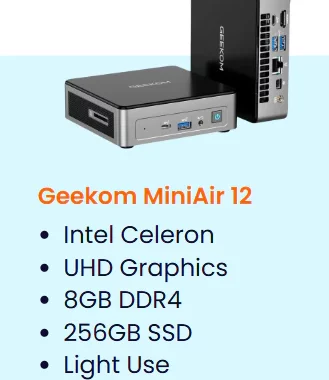 Specifiche di base del GEEKOM MINI AIR12