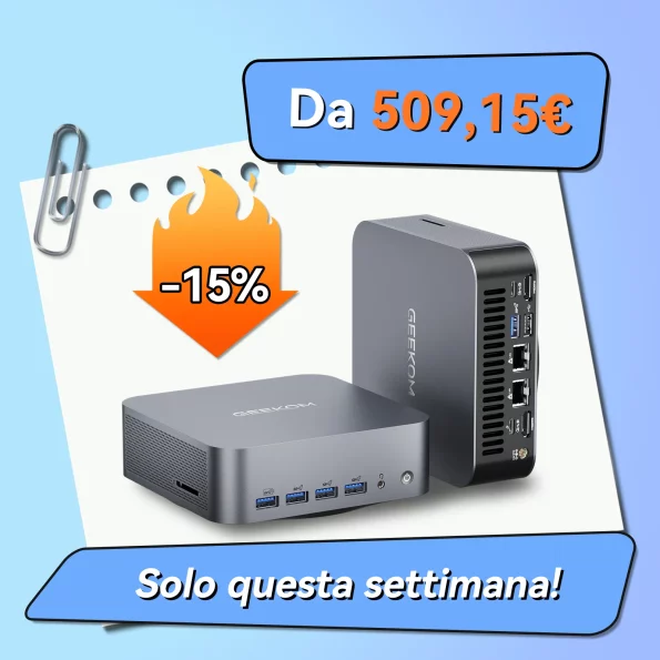 GEEKOM GT1 Mega Mini PC AI con Intel® Core™ U9-185H/U5-125H
