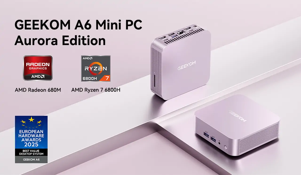 GEEKOM A6 Aurora Edition: Il PC rosa che ridefinisce stile e prestazioni