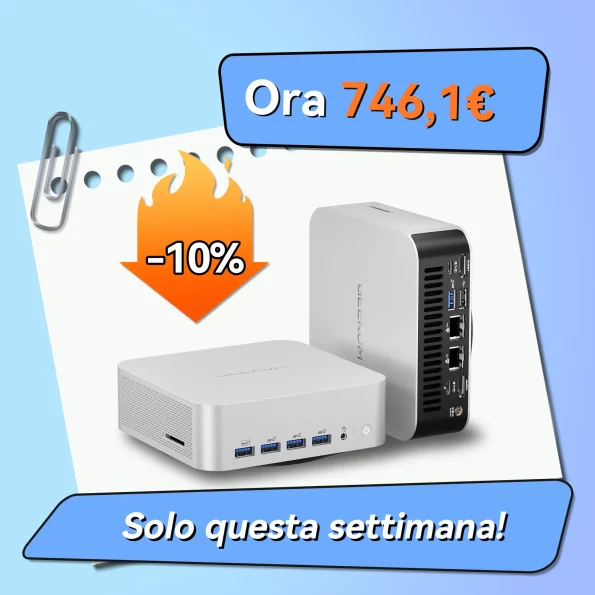 GEEKOM A8 Max Mini PC AI con AMD Ryzen™ 9-8945HS/R7-8745HS