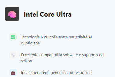 Prestazioni AI di Intel Core Ultra
