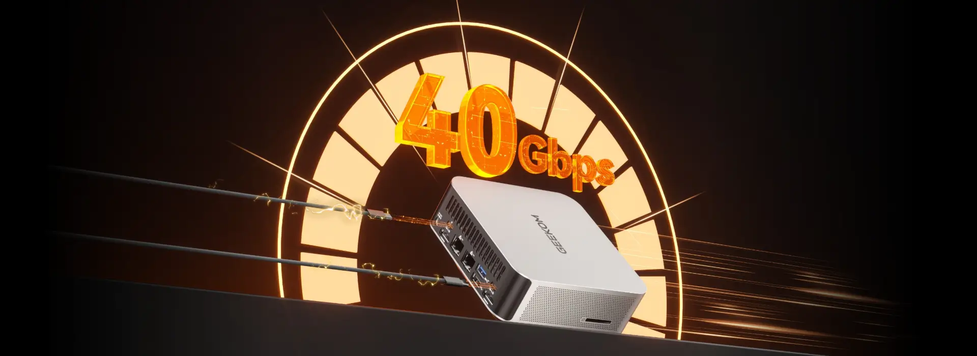 GEEKOM A7 Max Mini PC con porta USB-C da 40 Gbps per ricarica