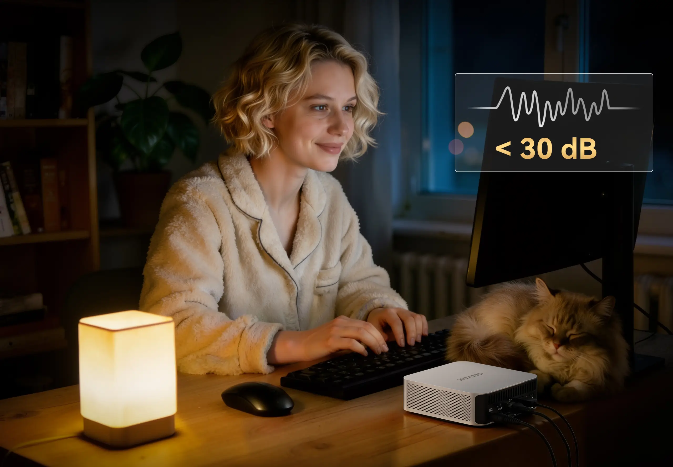 A5 Pro Mini PC silenzioso con rumore inferiore a 30 dB