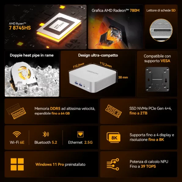geekom a8 mini pc amd specs