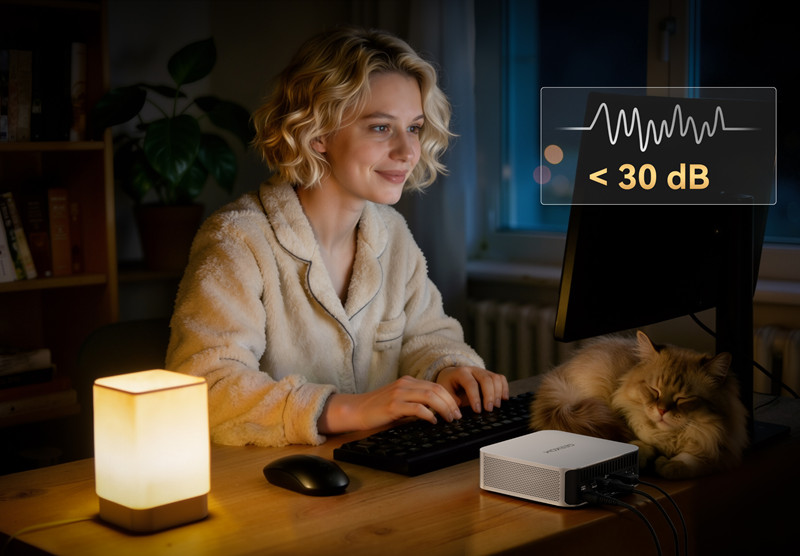 Silenziosità GEEKOM Mini PC: < 30 dB