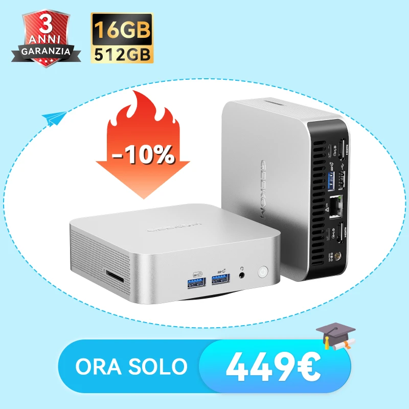 GEEKOM A5 Pro Mini PC con AMD Ryzen™ 5 7430U | GEEKOM Italia