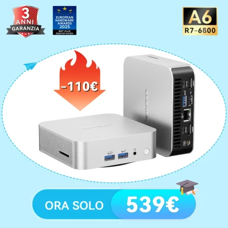 GEEKOM A6 Mini PC con AMD Ryzen™ 7 6800