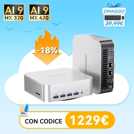 GEEKOM A9 Max 2026 Mini PC con AMD Ryzen™ AI 9 HX 470/HX 370
