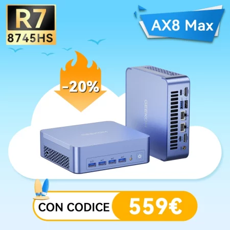 GEEKOM AX8 Max Mini PC con AMD Ryzen™ 7-8745HS