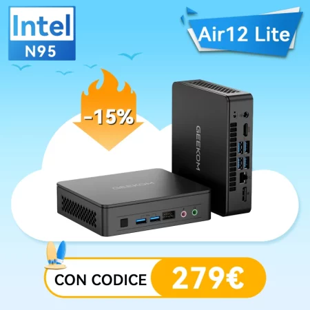 GEEKOM Air12 Lite Mini PC con Intel® N95