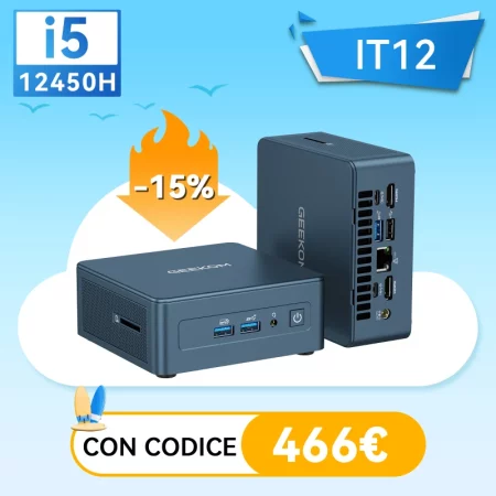 GEEKOM IT12 Mini PC con Intel® Core™ i5-12450H/U5-125U