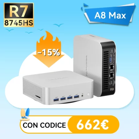 GEEKOM A8 Max Mini PC con AMD Ryzen™ 7-8745HS/R9-8945HS