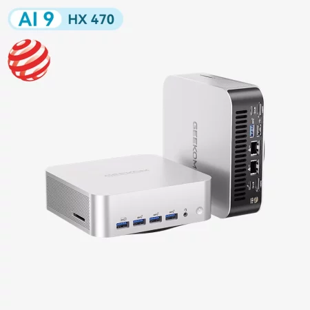 <strong>A9 Max 2026</strong> Mini PC con AMD Ryzen™ AI 9 HX 470/HX 370