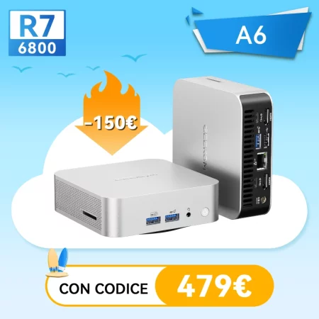 GEEKOM A6 Mini PC con AMD Ryzen™ 7 6800